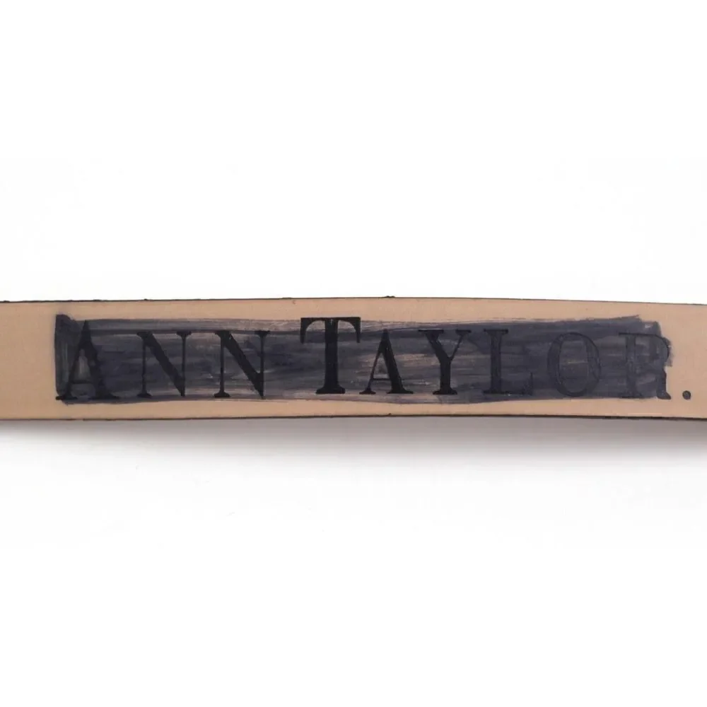Ann Taylor TAN BROWN PEBBLED GENUINE LEATHER 3/4